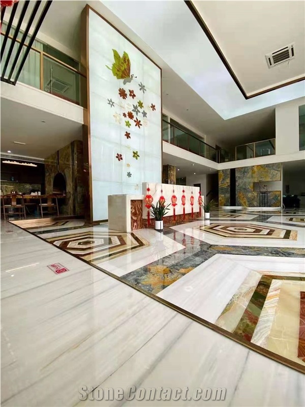 Greece Athens White Jade Onyx Polished Custom Countertops